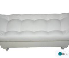 Biała pufa głęboko pikowana Glamour Elegancka 80-100cm - 1